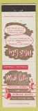 Matchbook Cover - Mid City Bowling New York City