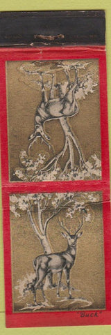 Matchbook Cover - Diamond Colgate Buck Deer WORN TAPED