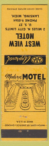 Matchbook Cover - West View Motel Lansing MI