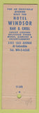 Matchbook Cover - Hotel Windsor Detroit MI WEAR