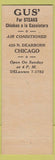 Matchbook Cover - Gus Bing Bong Restaurant bell Chicago IL Green Noodles
