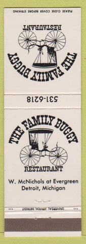 Matchbook Cover - Family Buggy Restaurant Detroit MI