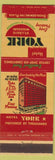 Matchbook Cover - Hotel York St Louis MO