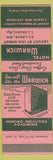 Matchbook Cover - Hotel Warwick St Louis MO