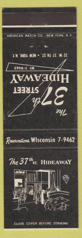 Matchbook Cover - 37th St Hideaway New York City
