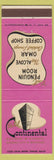 Matchbook Cover - Hotel Continental Kansas City MO