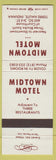 Matchbook Cover - Midtown Motel Terre Haute IN