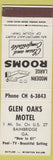 Matchbook Cover - Glen Oaks Motel Bainbridge GA
