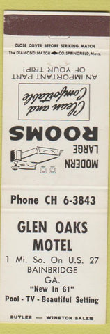 Matchbook Cover - Glen Oaks Motel Bainbridge GA