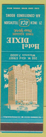 Matchbook Cover - Hotel Dixie New York City