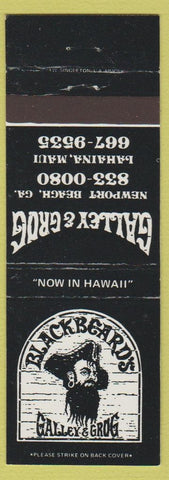 Matchbook Cover - Blackbeard's Galley Grog Newport Beach CA Lahaina Maui Hawaii