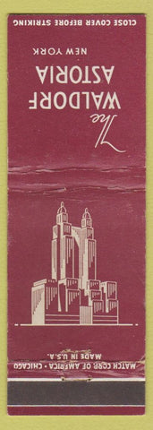 Matchbook Cover - Waldorf Astoria Hotel New York City WEAR