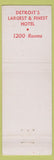 Matchbook Cover - Hotel Book Cadillac Detroit MI