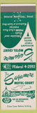 Matchbook Cover - Sagamore Motel Court Pontiac MI