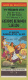 Matchbook Cover - Poteet's Grocery Sinclair oil gas West Boynton GA hillbilly