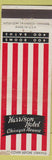 Matchbook Cover - Harrison Hotel Chicago IL WEAR