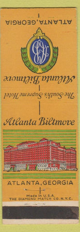 Matchbook Cover - Atlanta GA Biltmore Hotel