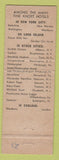 Matchbook Cover - De Witt Clinton Hotel Albany NY