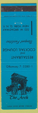 Matchbook Cover - The Arch New York City
