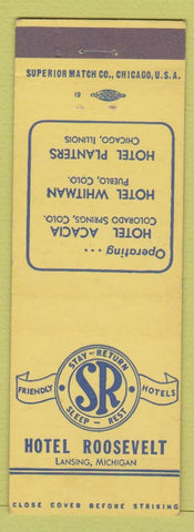 Matchbook Cover - Hotel Roosevelt Lansing MI