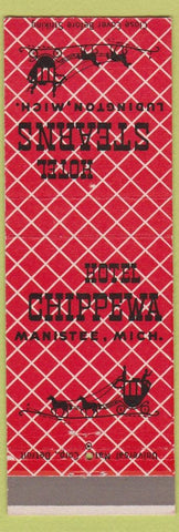 Matchbook Cover - Hotel Chippewa Manistee MI