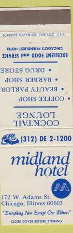 Matchbook Cover - Midland Hotel Chicago IL