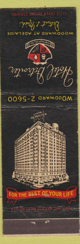 Matchbook Cover - Hotel Detroiter Detroit MI WEAR