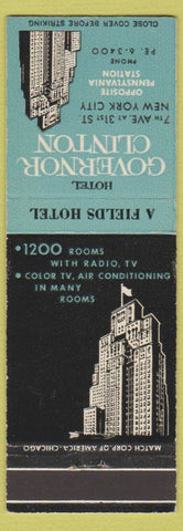 Matchbook Cover - Governor Clinton Hotel New York City