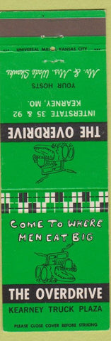 Matchbook Cover - The Overdrive Truck Stop Kearney MO oil gas
