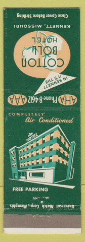 Matchbook Cover - Cotton Boll Hotel Kennett MO
