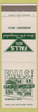 Matchbook Cover - Falls Hotel Newberry MI