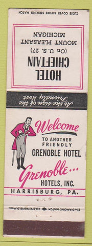 Matchbook Cover - Hotel Chieftain Mount Pleasant MI