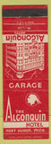 Matchbook Cover - Algonquin Hotel Port Huron MI