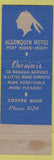Matchbook Cover - Algonquin Hotel Port Huron MI