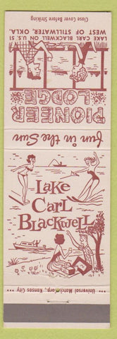 Matchbook Cover - Pioneer Lodge Stillwater OK girlie