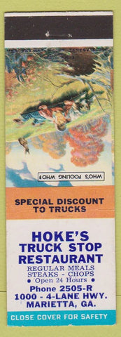 Matchbook Cover - Hoke's Truck Stop Marietta GA