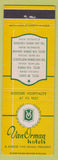Matchbook Cover - Van Orman Hotels Fort Wayne Bloomington IN Evansville