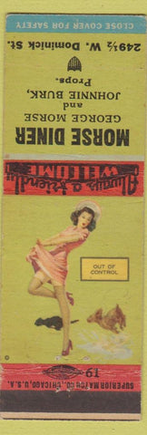 Matchbook Cover - Morse Diner NO TOWN pinup WEAR