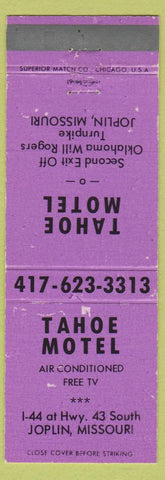Matchbook Cover - Tahoe Motel Joplin MO WEAR