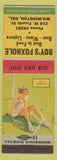 Matchbook Cover - Roy's Foxhole Wilmington DE pinup