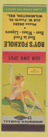 Matchbook Cover - Roy's Foxhole Wilmington DE pinup
