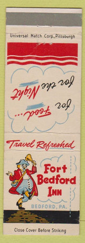 Matchbook Cover - Fort Bedford Inn Bedford PA WEAR