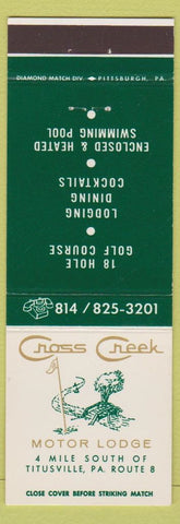 Matchbook Cover - Cross Creek Motor Lodge Titusville PA