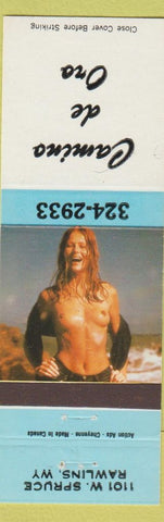Matchbook Cover - Camino De Oro Rawlins WY nude pinup