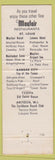 Matchbook Cover - Nantucket Cove ST Louis MO