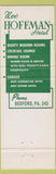 Matchbook Cover - New Hoffman Hotel Bedford PA