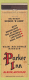Matchbook Cover - Parker Inn Albion MI