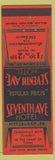 Matchbook Cover - Seventh Ave Hotel Pittsburgh PA WEAR