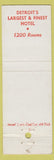 Matchbook Cover - Hotel Book Cadillac Detroit MI