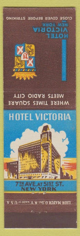 Matchbook Cover - Hotel Victoria New York City